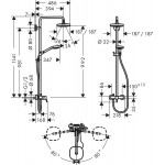 Душевая система наружного монтажа Hansgrohe Croma Select E 280 Showerpipe 27258400 Душевая система наружного монтажа Hansgrohe Croma Select E 280 Showerpipe 27258400
